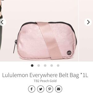 OG Lululemon Everywhere Belt Bag *1L TB2 Peach Gold